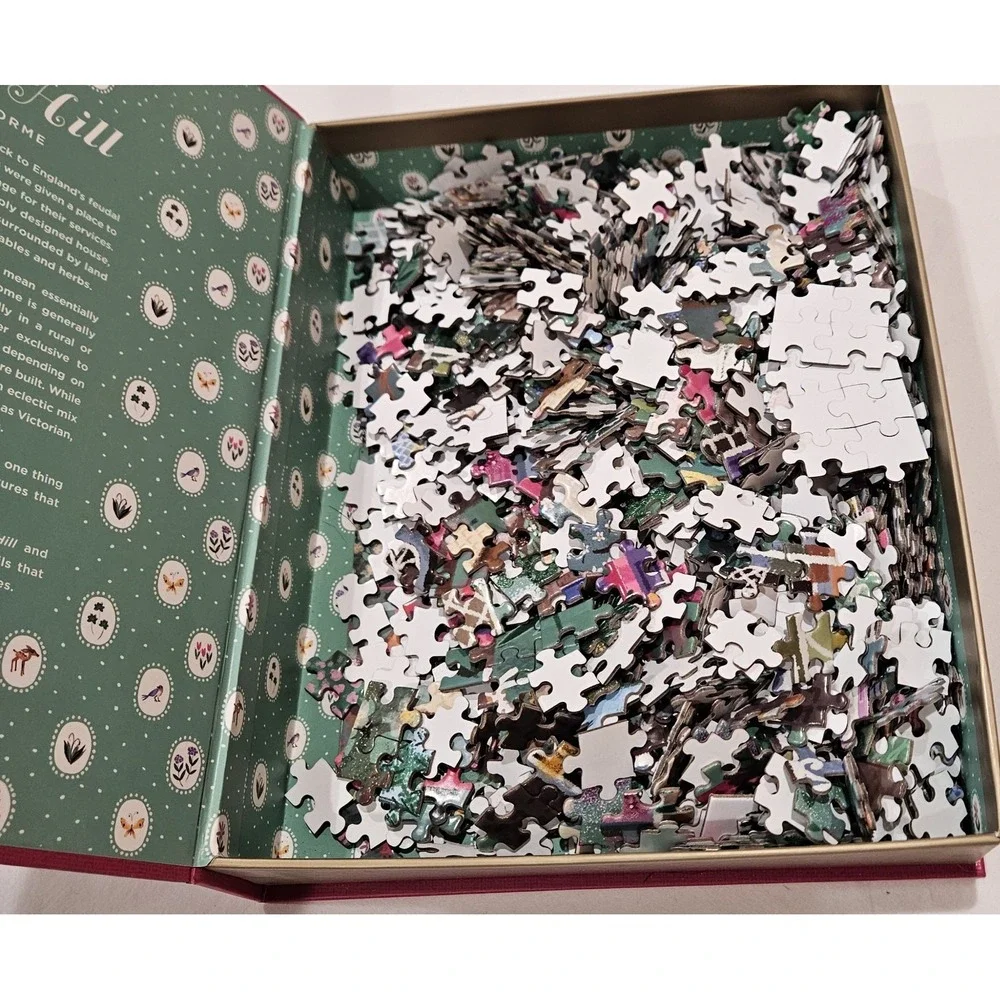 Cottage Hill‎ by Joy Laforme 1000 Piece Puzzle Complete Colorful Cottage...